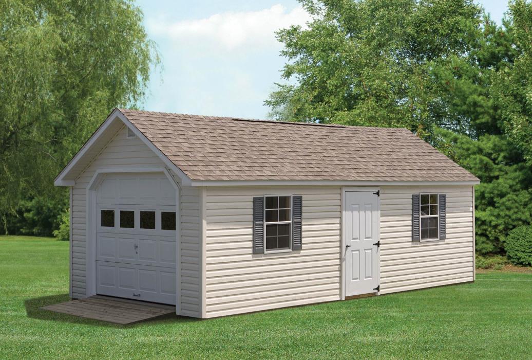 Aframe Single Car Garage Duratemp  T1-11