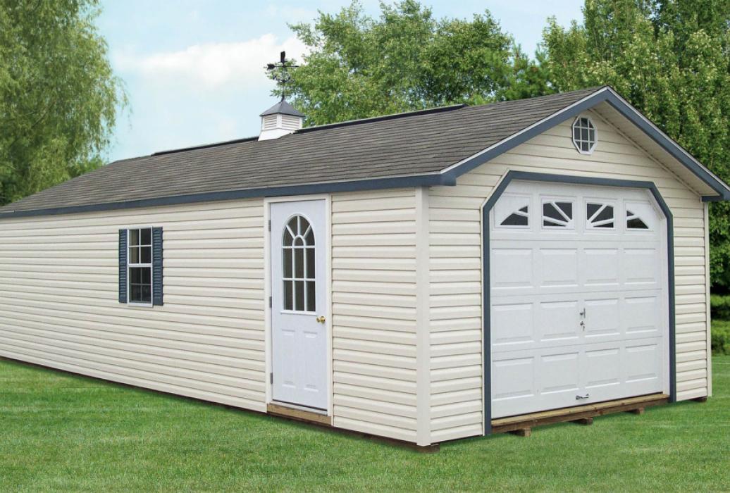 Aframe Single Car Garage Duratemp T1-11-8