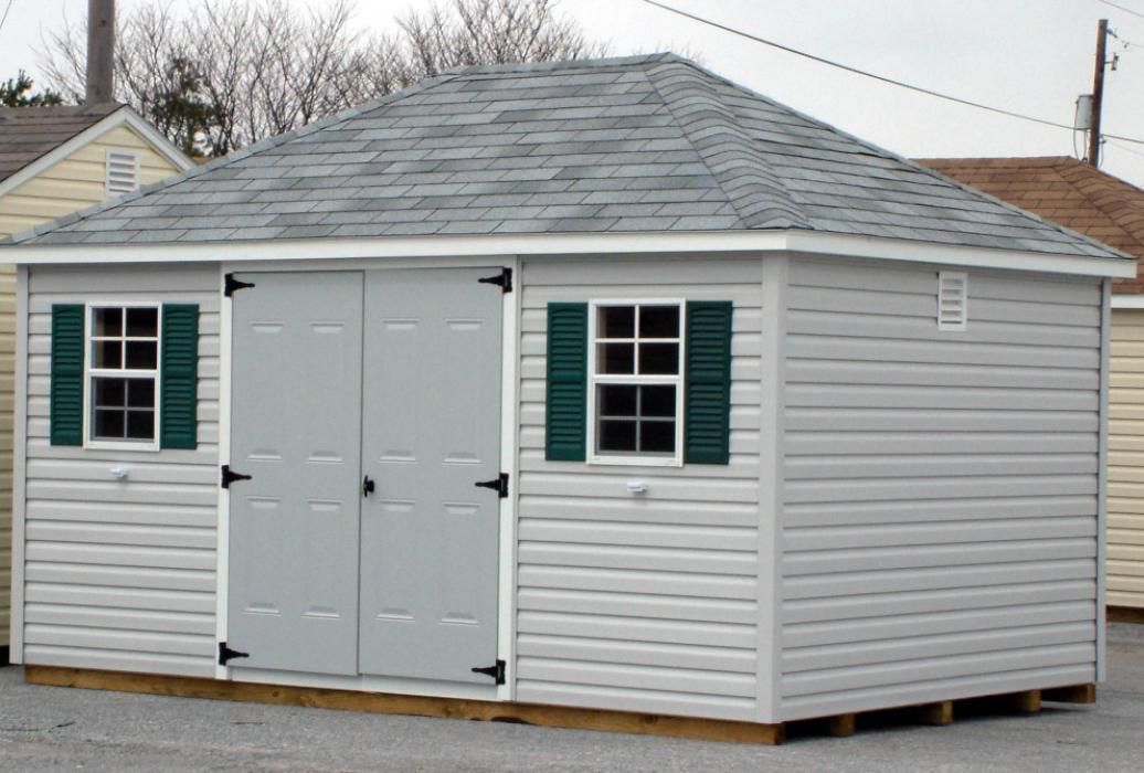 Hip Roof Style Vinyl Shed-Standard-6