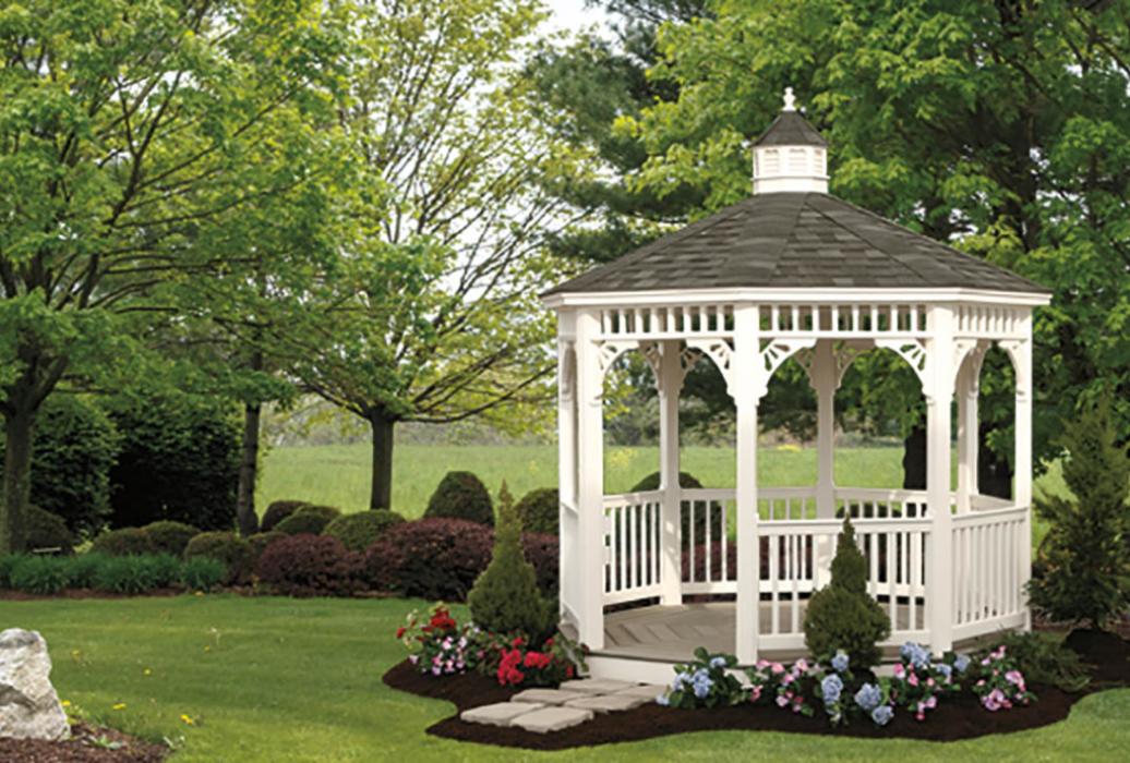 Vinyl Octagon Gazebo- Classic Single Roof