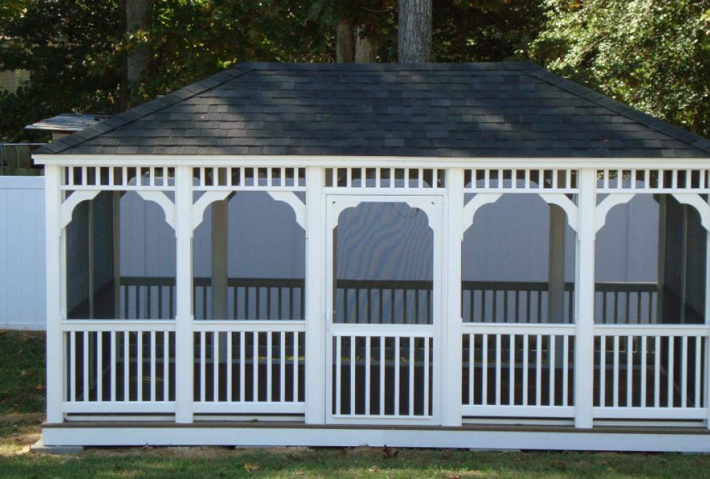 Vinyl Rectangle Gazebo- Classic Single Roof -18