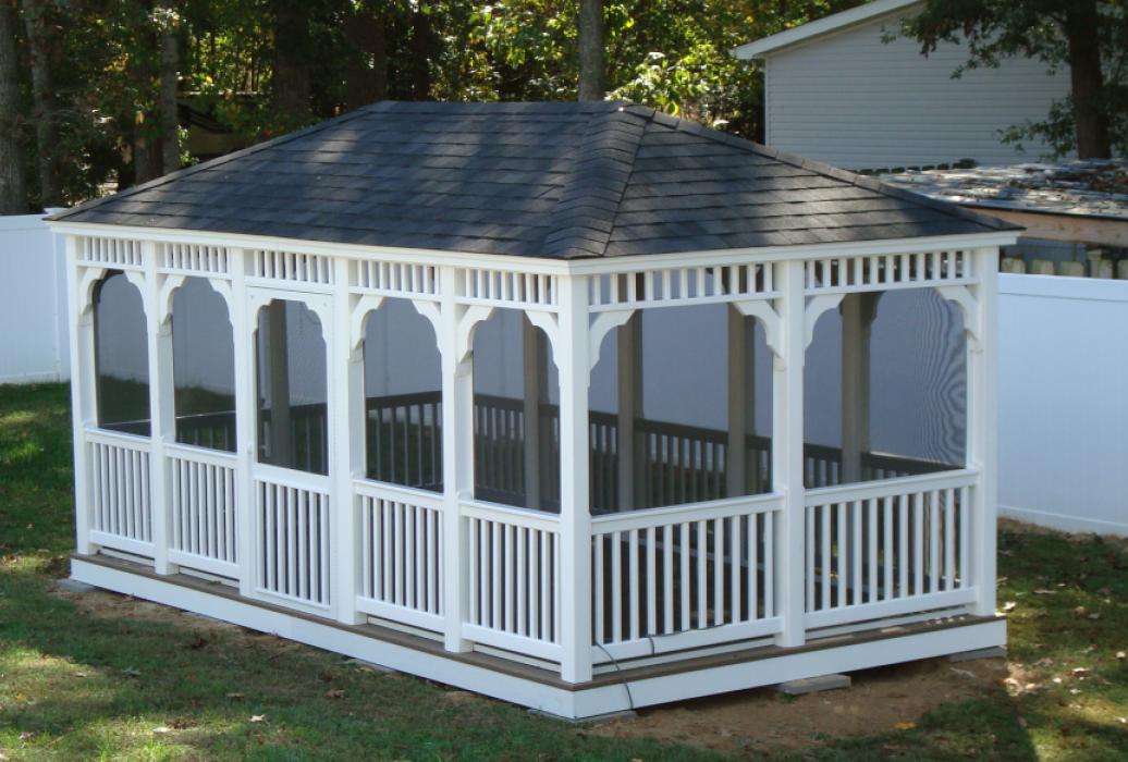 Vinyl Rectangle Gazebo- Classic Single Roof -19