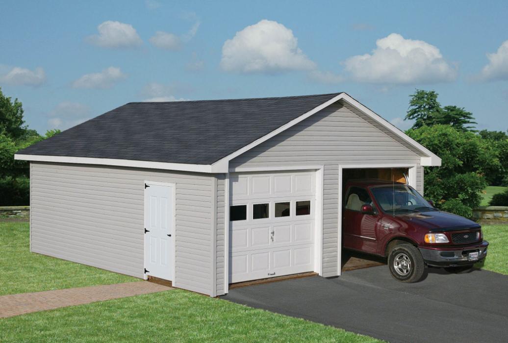 Standard Vinyl AFrame Modular Garage Lancaster County Barns