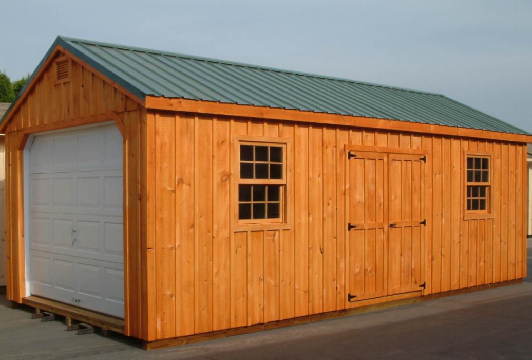 Aframe Single Car Garage Board and Batten Pine-4 Aframe Single Car Garage Board and Batten Pine-4