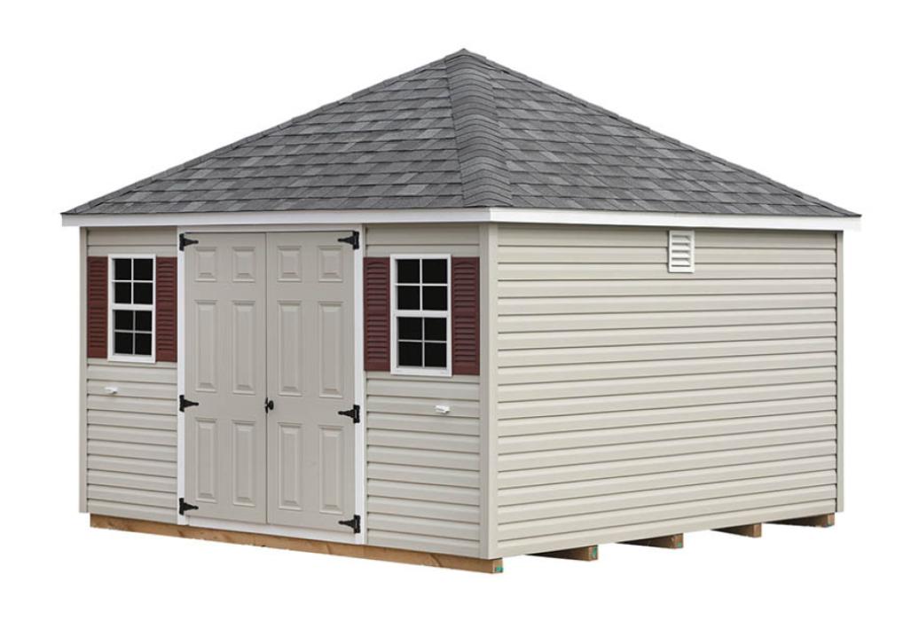 standard vinyl: hip roof shed lancaster county barns