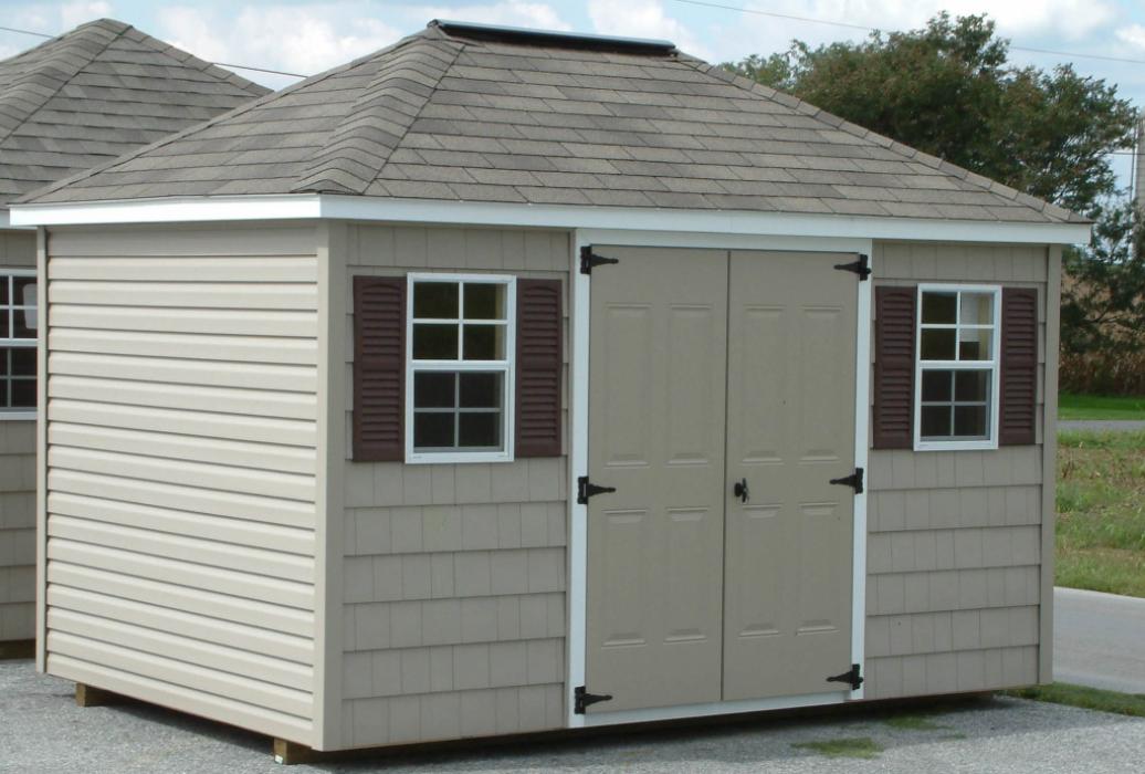 Hip Roof Style Vinyl Shed-Standard-7