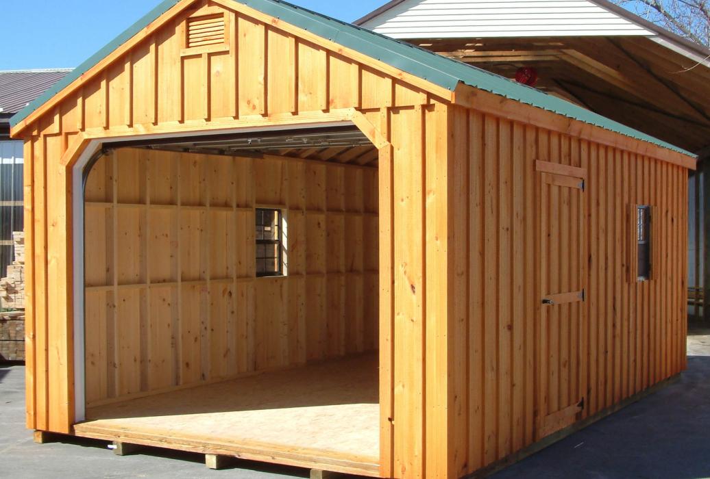 Aframe Single Car Garage Board and Batten Pine-5 Aframe Single Car Garage Board and Batten Pine-5