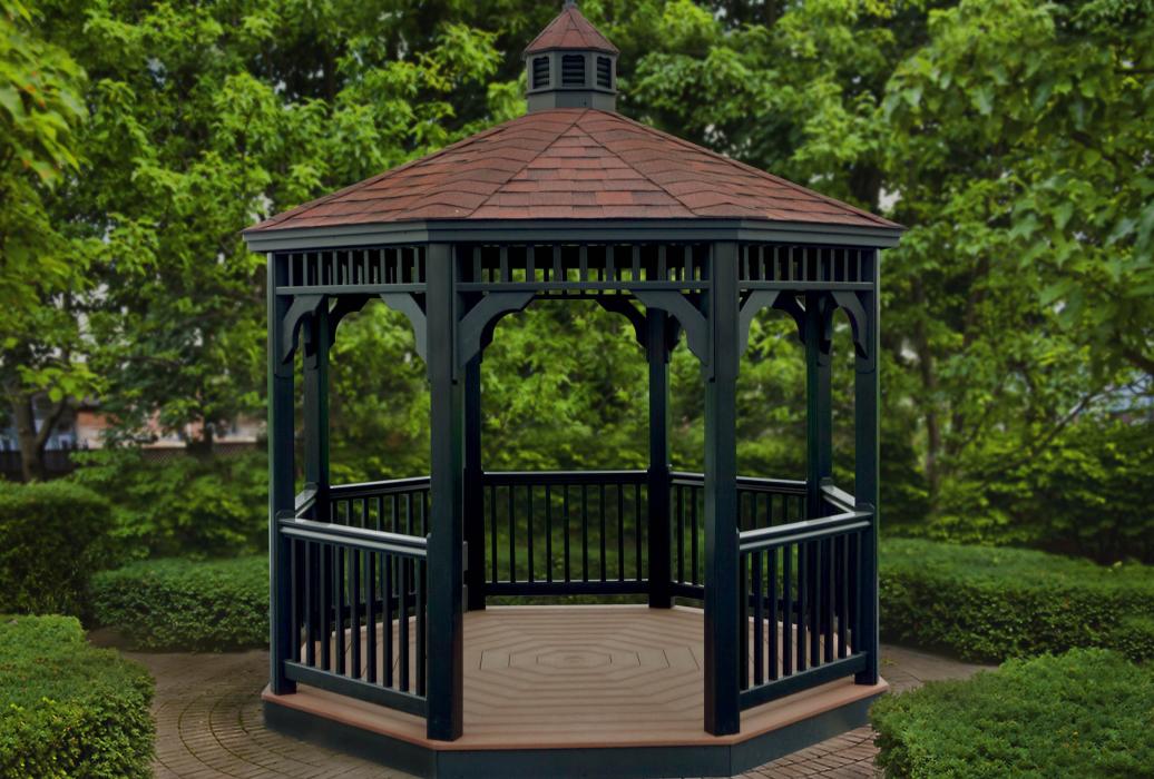Vinyl Octagon Gazebo- Classic Single Roof