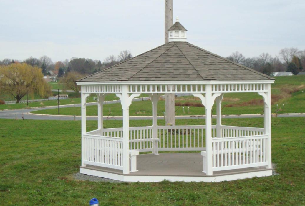 Vinyl Oval Gazebo- Classic Single Roof