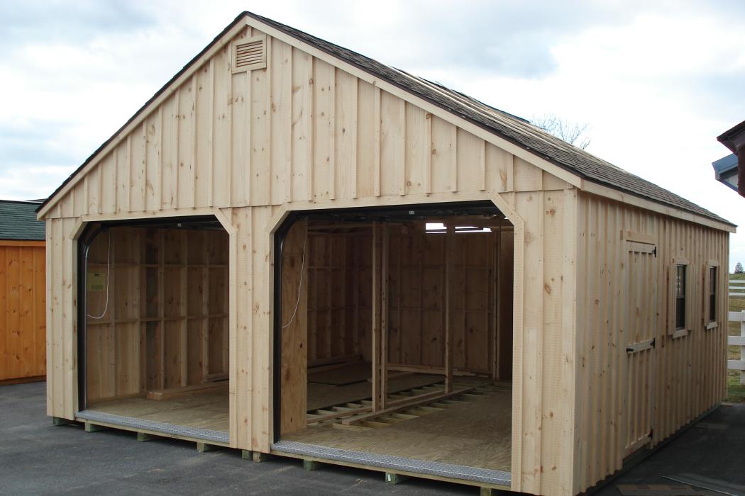 standard board & batten: a-frame modular garage
