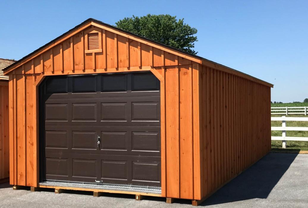 Aframe Single Car Garage Board and Batten Pine-3 Aframe Single Car Garage Board and Batten Pine-3