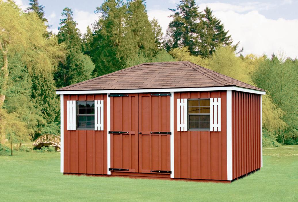 Standard Board Batten Hip Roof Shed Lancaster County Barns