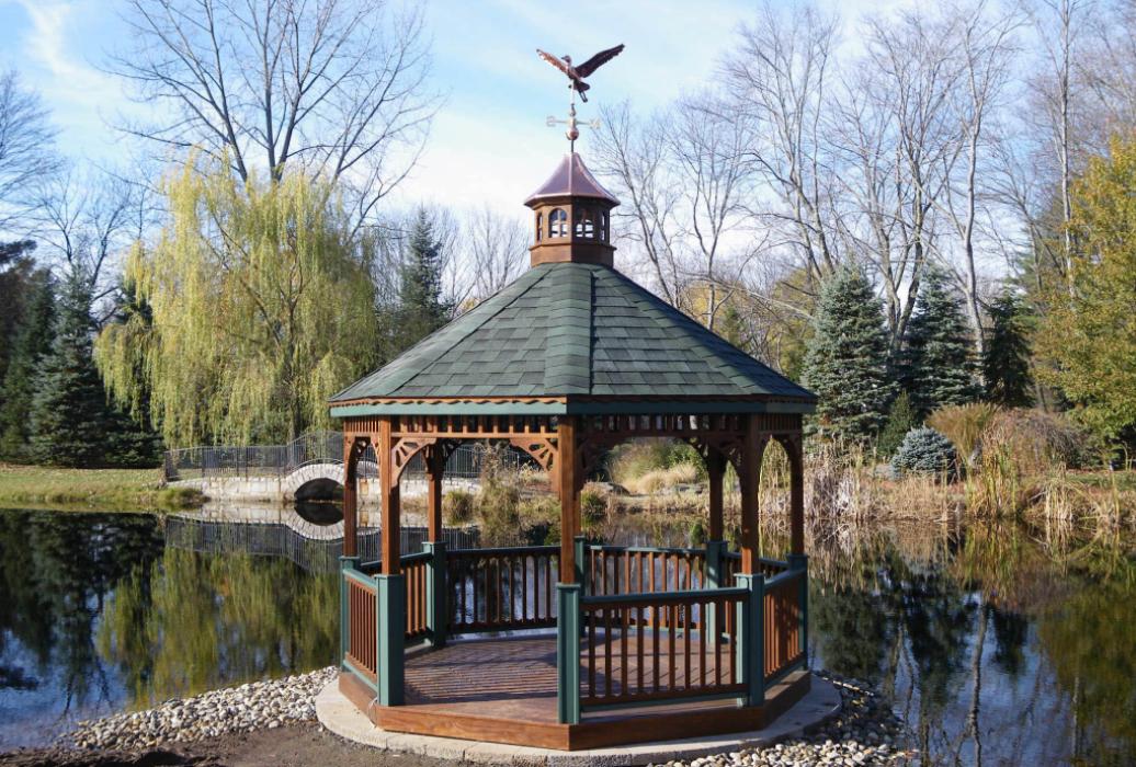 Pressure Treated Wood Octagon Gazebo-Cathedral Roof-3 Pressure Treated Wood Octagon Gazebo-Cathedral Roof-3