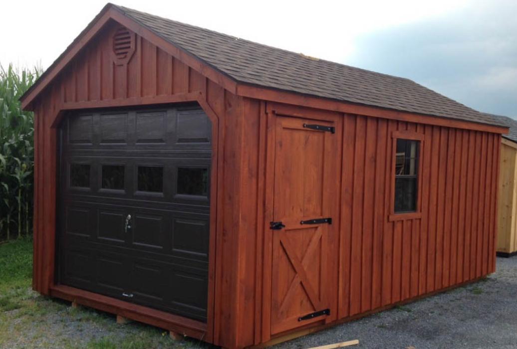 Standard Board Batten A Frame Single Car Garage Lancaster County Barns