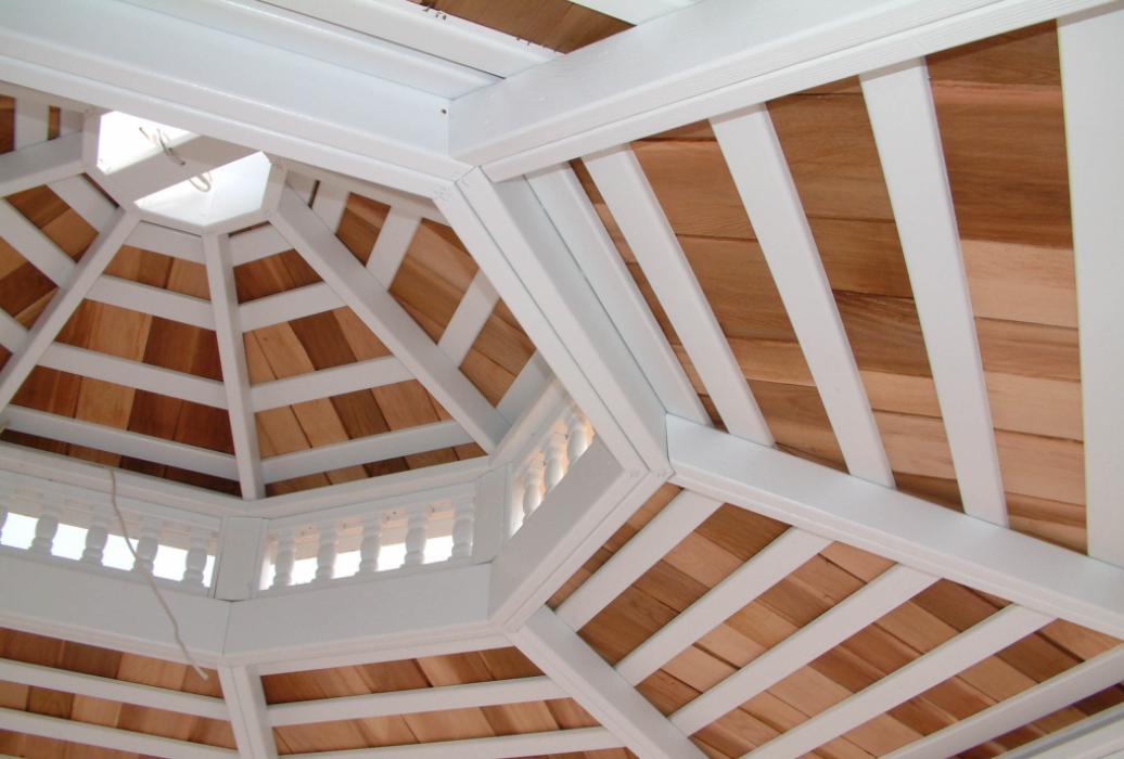 Vinyl Octagon Gazebo- Double Victorian Roof-12 View of the inside of a Double Victorian Roof