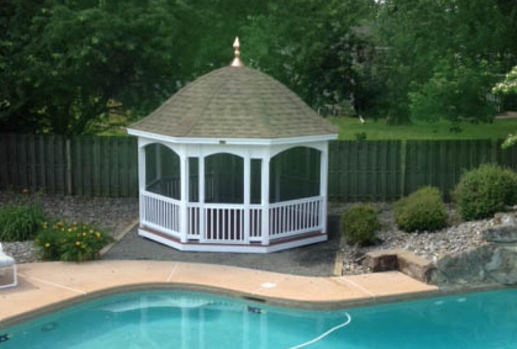 Vinyl Octagon Gazebo Belle roofline 14