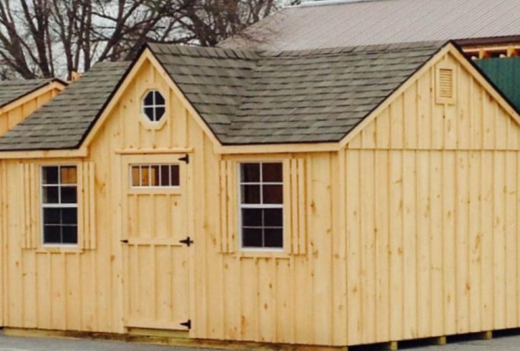 Victorian Board and Batten Pine Shed-6 Victorian Board and Batten Pine Shed with optional transom window in door