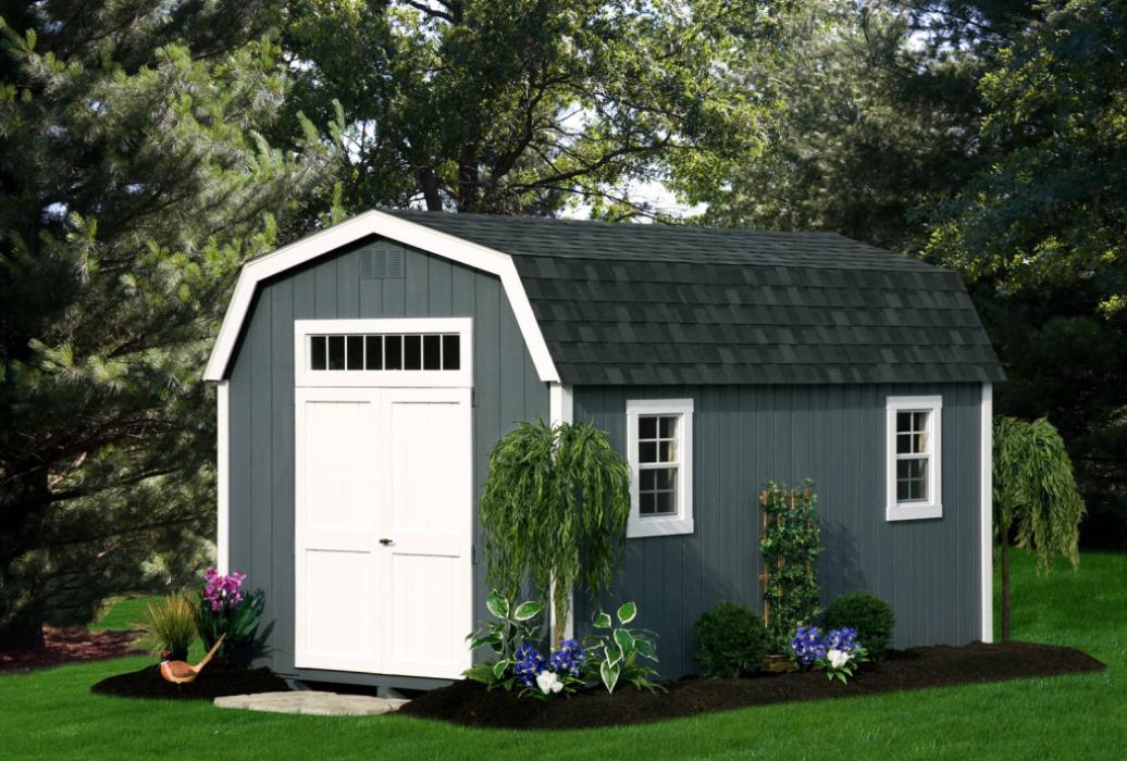 New England Classic: Barn Style Shed-Duratemp T1-11 Siding-1 New England Classic Barn Style Shed with Duratemp T1-11 Siding-1