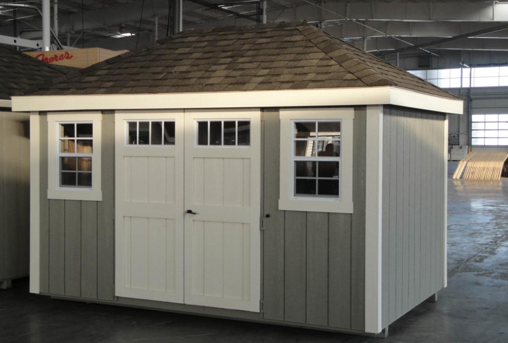 New England Classic Hip Roof Shed-Duratemp T1-11 Siding-2 New England Classic Hip Roof Shed-Duratemp T1-11 Siding-2