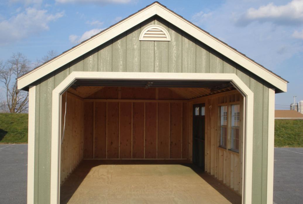 New England Classic Single Car Garage -Duratamp T1-11 Siding -9 New England Classic Single Car Garage -Duratamp T1-11 Siding -9