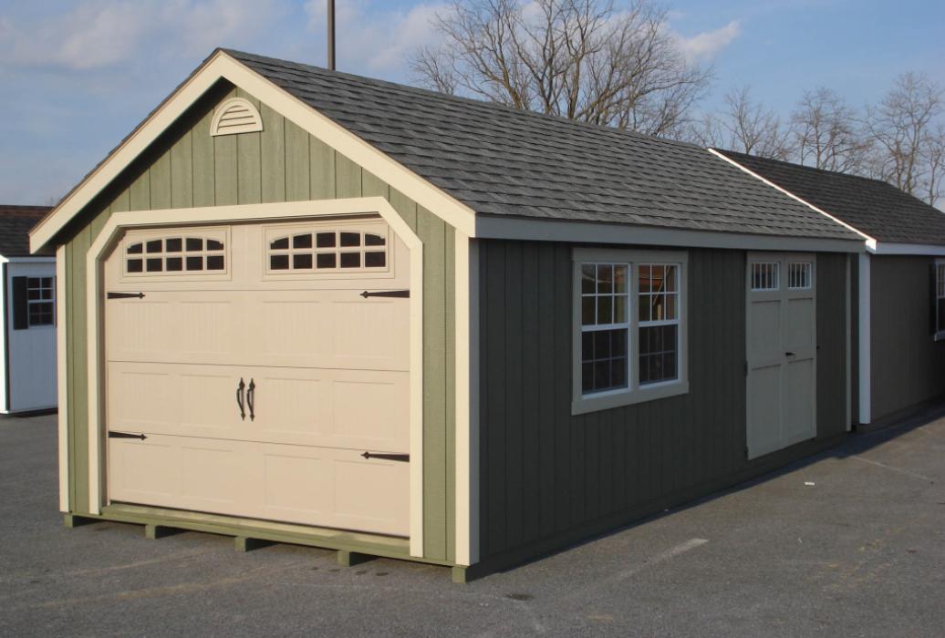 New England Classic Single Car Garage -Duratamp T1-11 Siding -10 New England Classic Single Car Garage -Duratamp T1-11 Siding -10