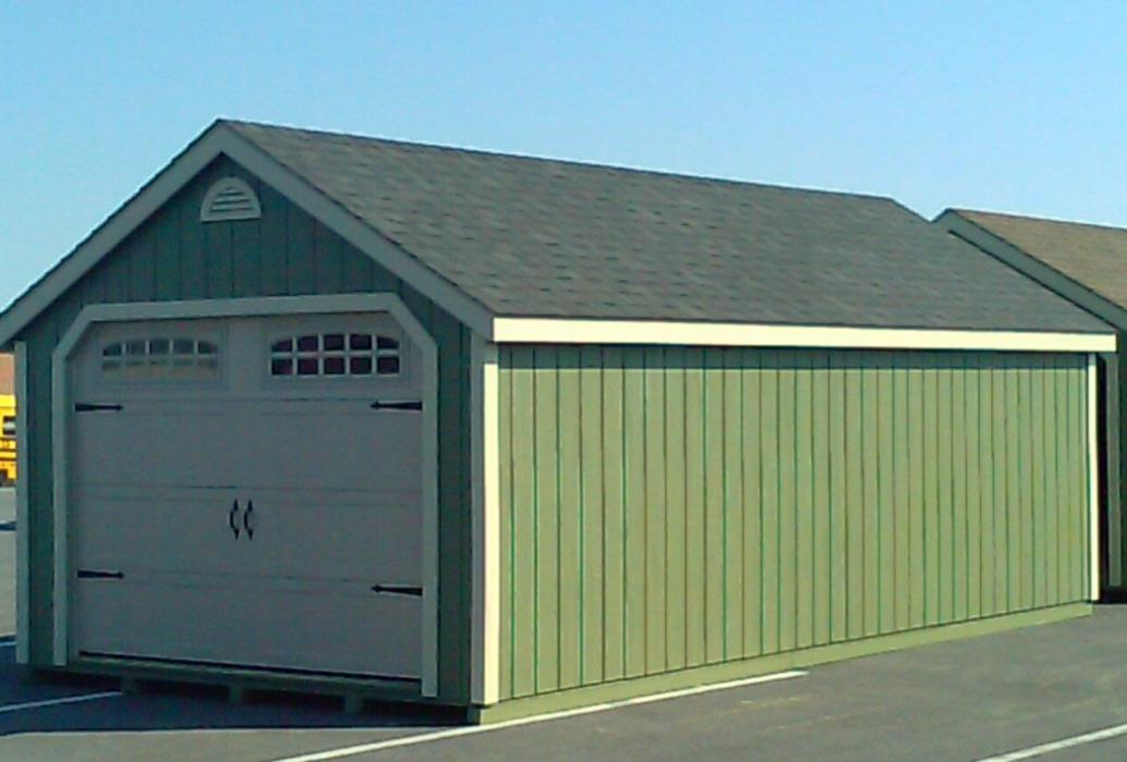 New England Classic Single Car Garage -Duratemp T1-11 Siding-3 New England Classic Single Car Garage -Duratemp T1-11 Siding-3