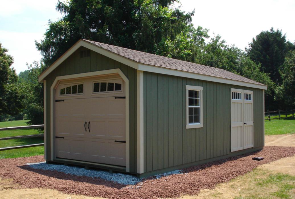 New England Classic Single Car Garage -Duratamp T1-11 Siding -8 New England Classic Single Car Garage -Duratamp T1-11 Siding -8