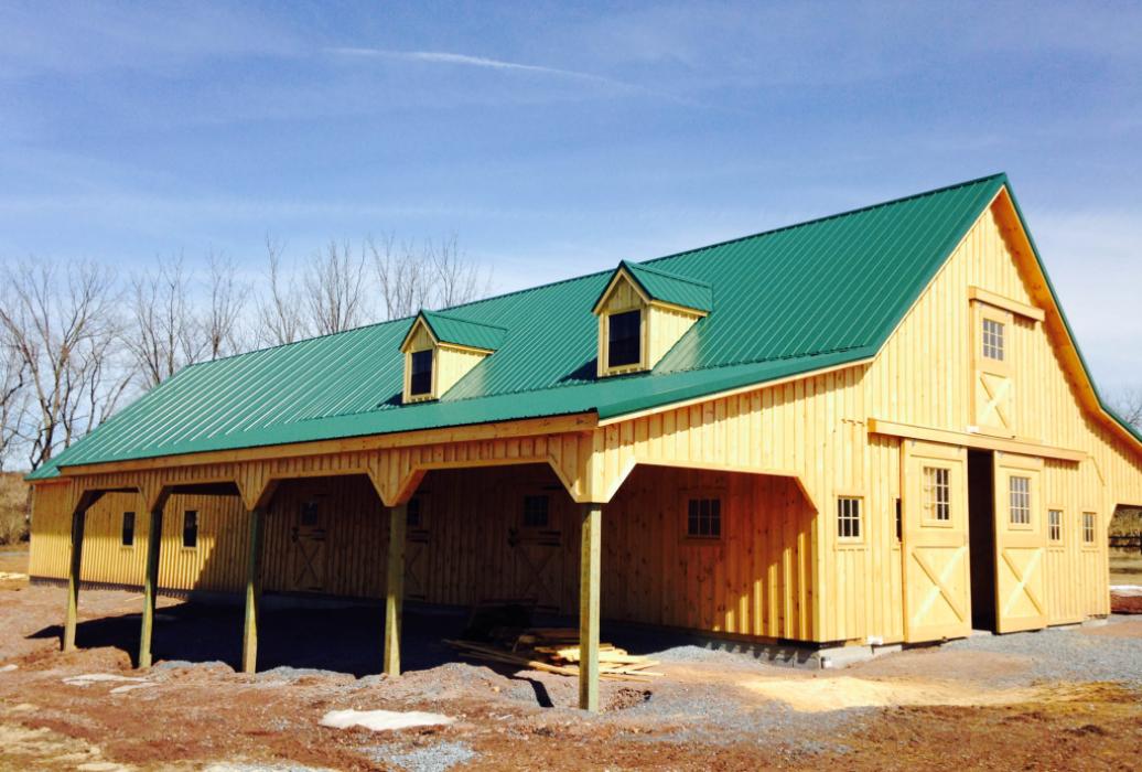 Two Story Horse Barn with overhangs-2 Two Story Horse Barn with overhangs-2