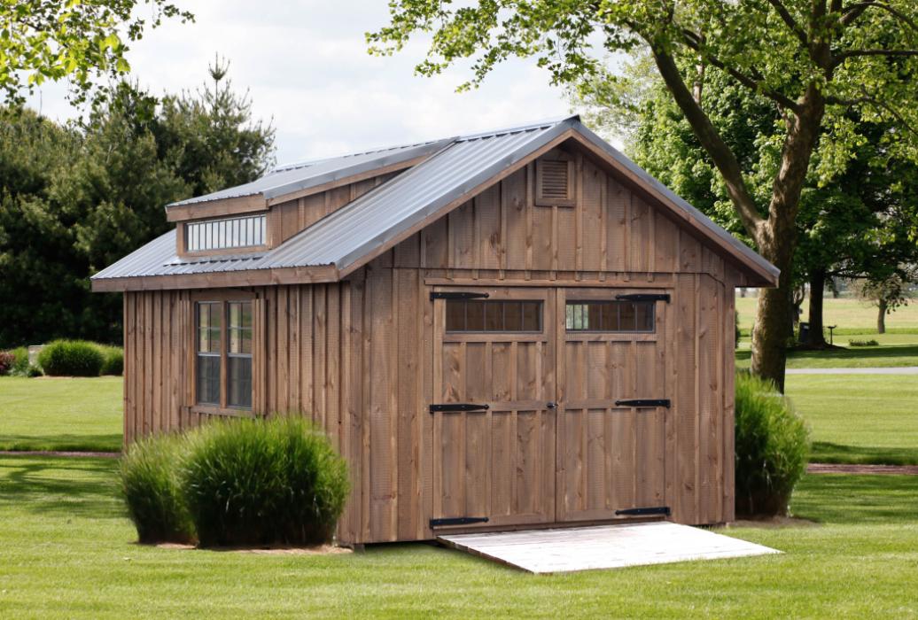 MANOR DELIGHT Classic Board and Batten Manor Delight Shed with Shed Dormer