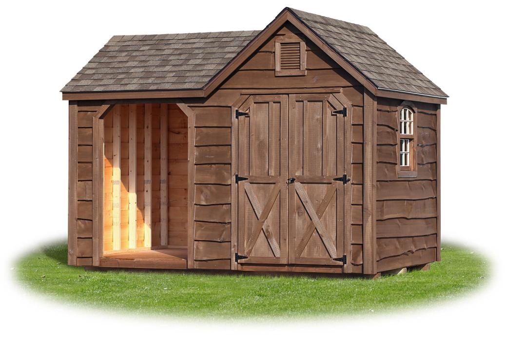wood storage shed