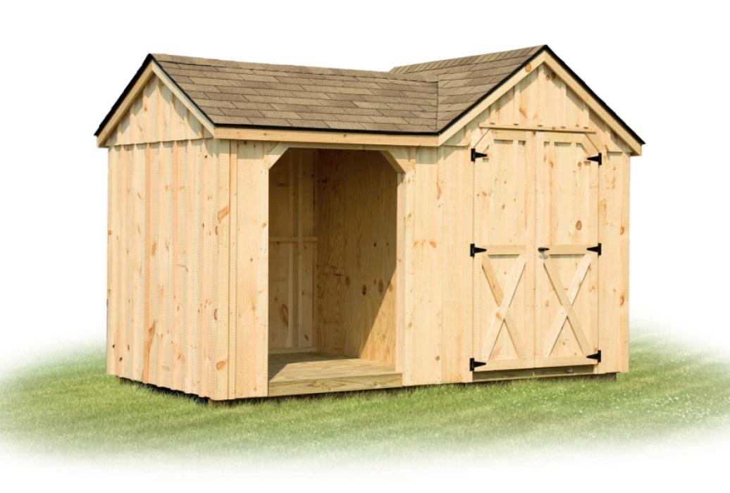 wood storage shed
