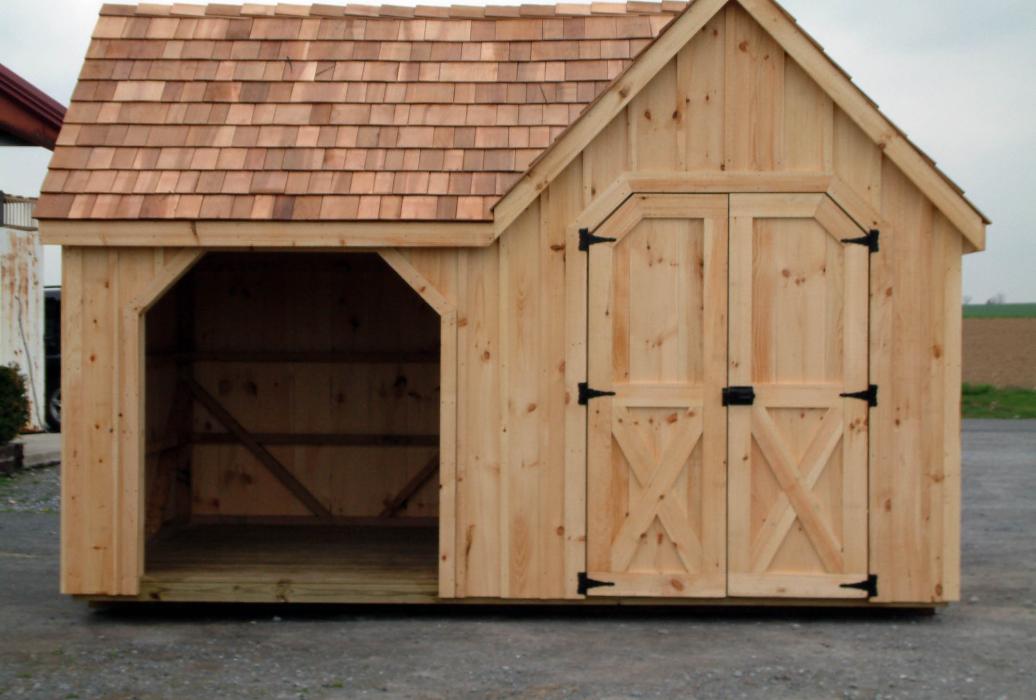 wood storage shed