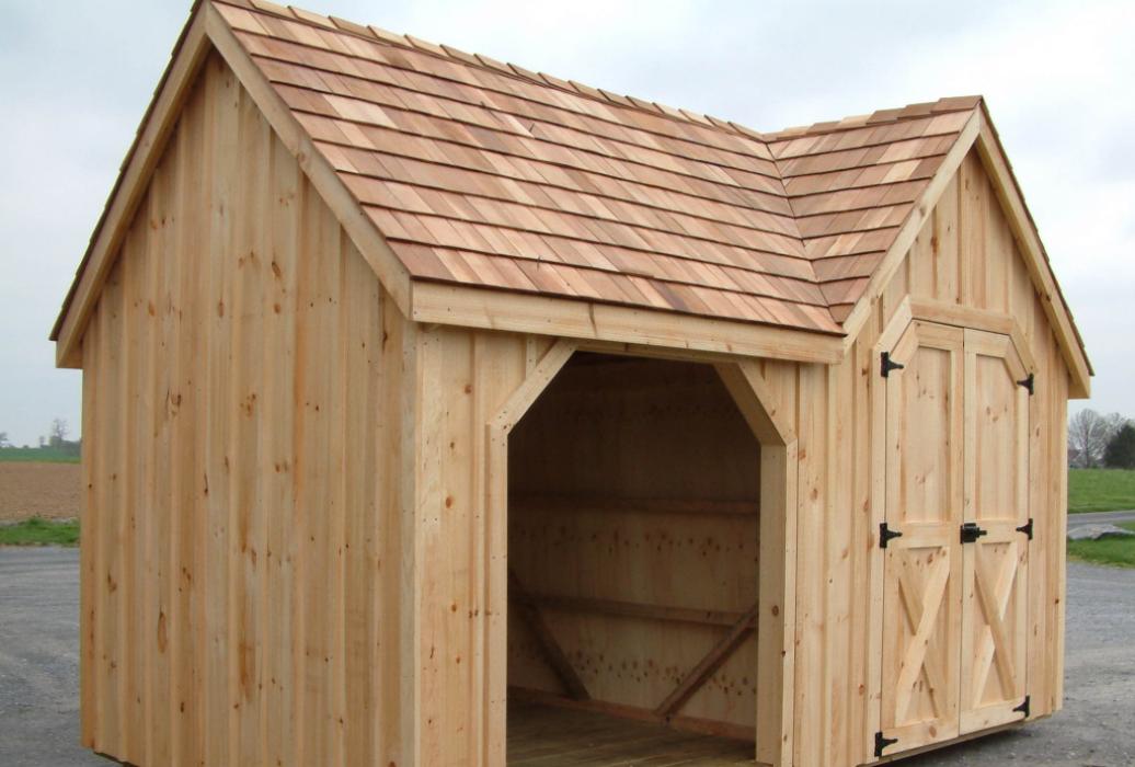 wood storage shed
