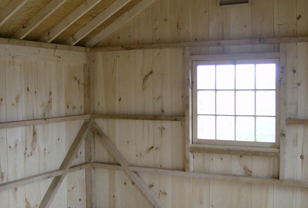 wood storage shed