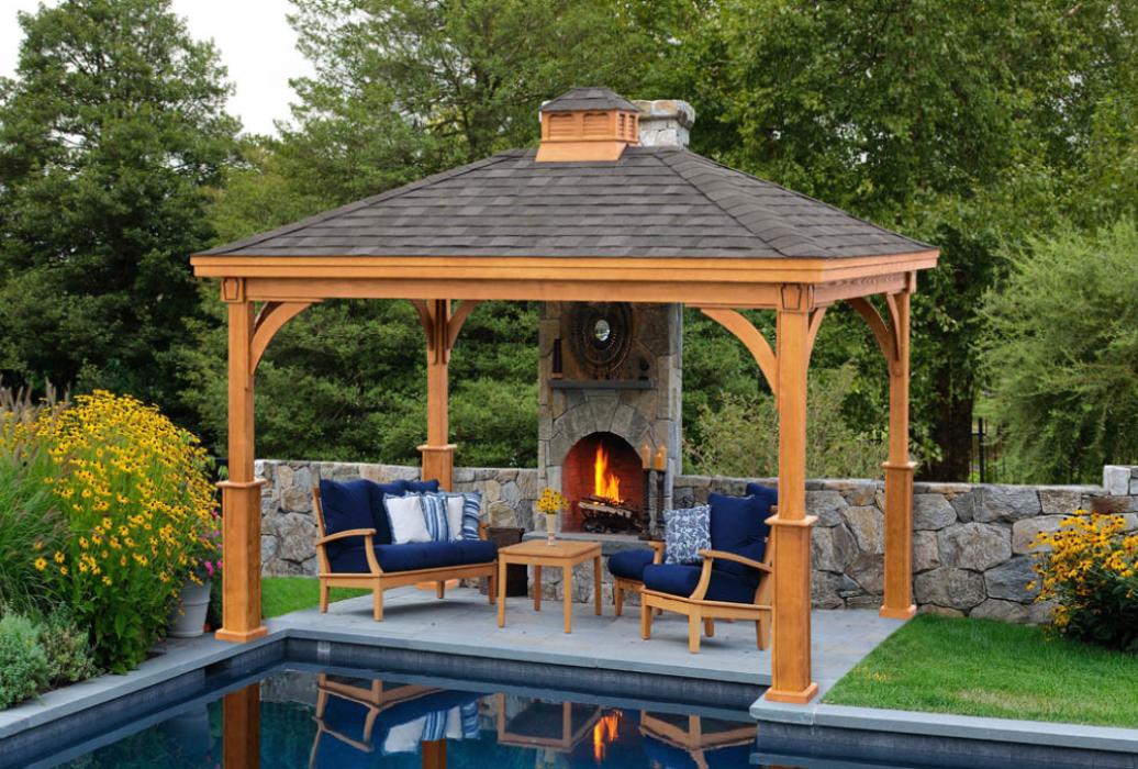 Keystone Wood Pavilion -Standard Roof-1 Keystone Wood Pavilion with a Standard Roof