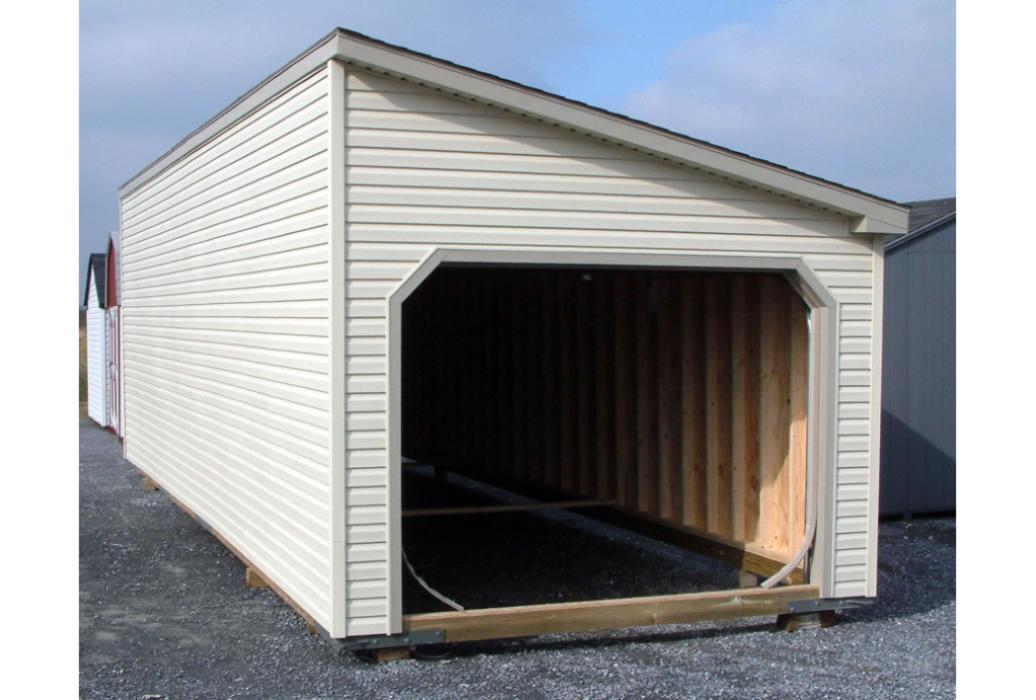 Custom Vinyl Lean To Single Car Garage Lancaster Barns