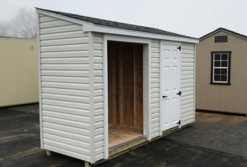 lean to vinyl shed