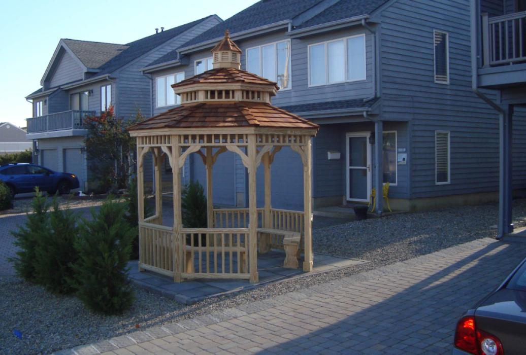 Victorian wood gazebo
