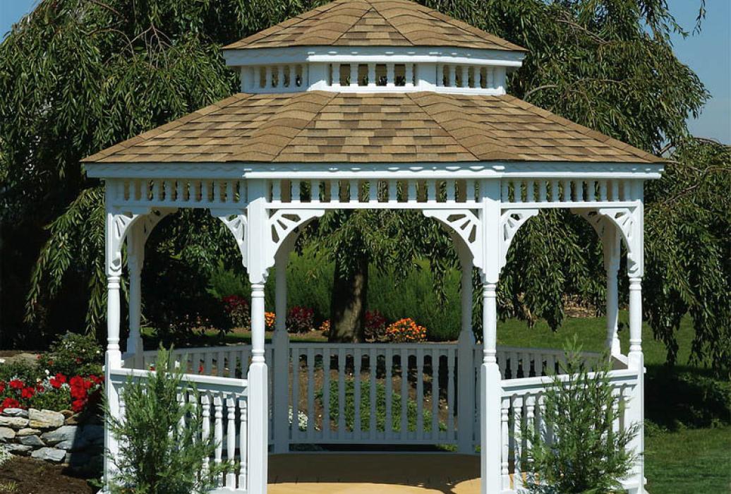 Victorian wood gazebo