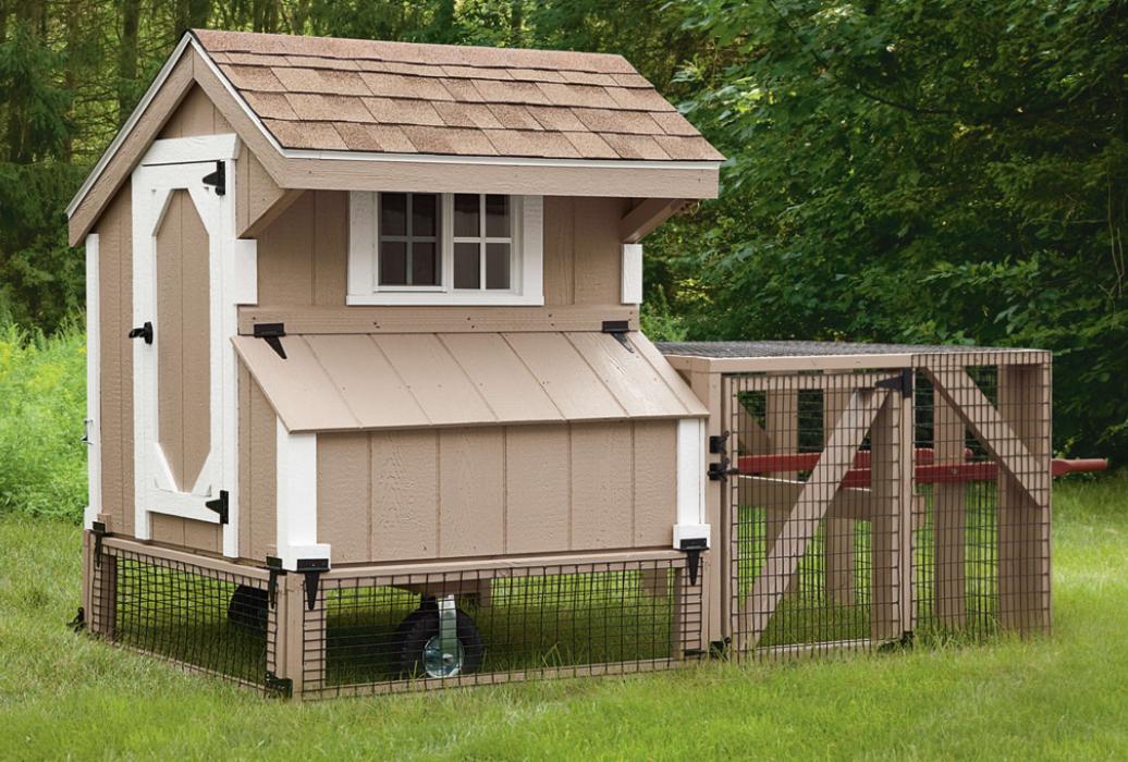 3x4-Quaker-Tractor-DT 3x4 Quaker Tractor-DT Coop with run