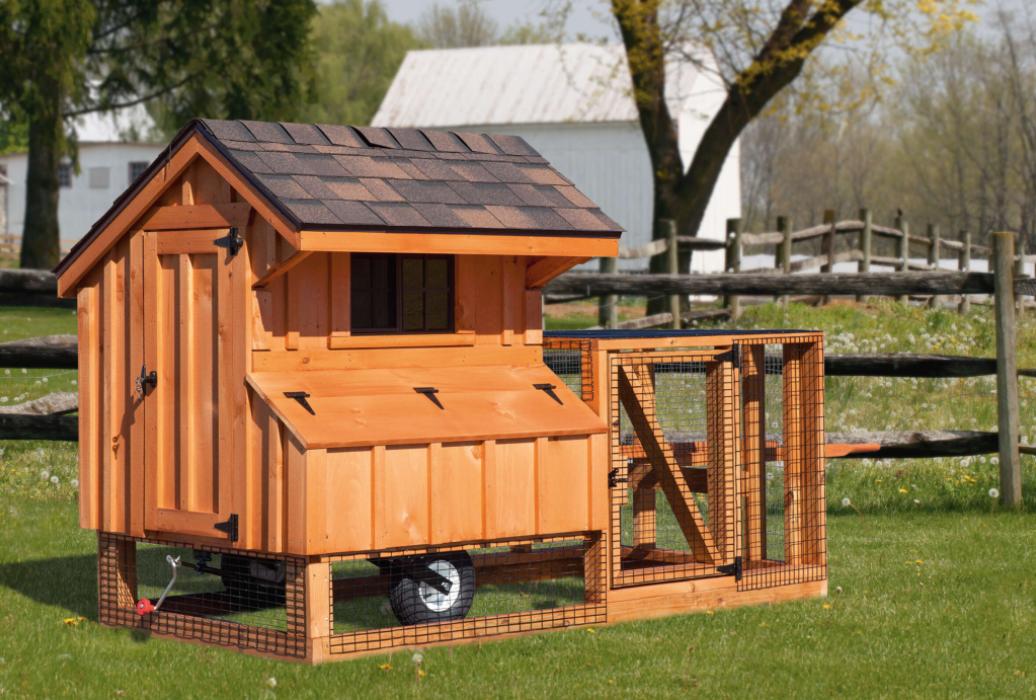 3x4-stained-tractor 3x4-Quaker-Tractor Coop with run