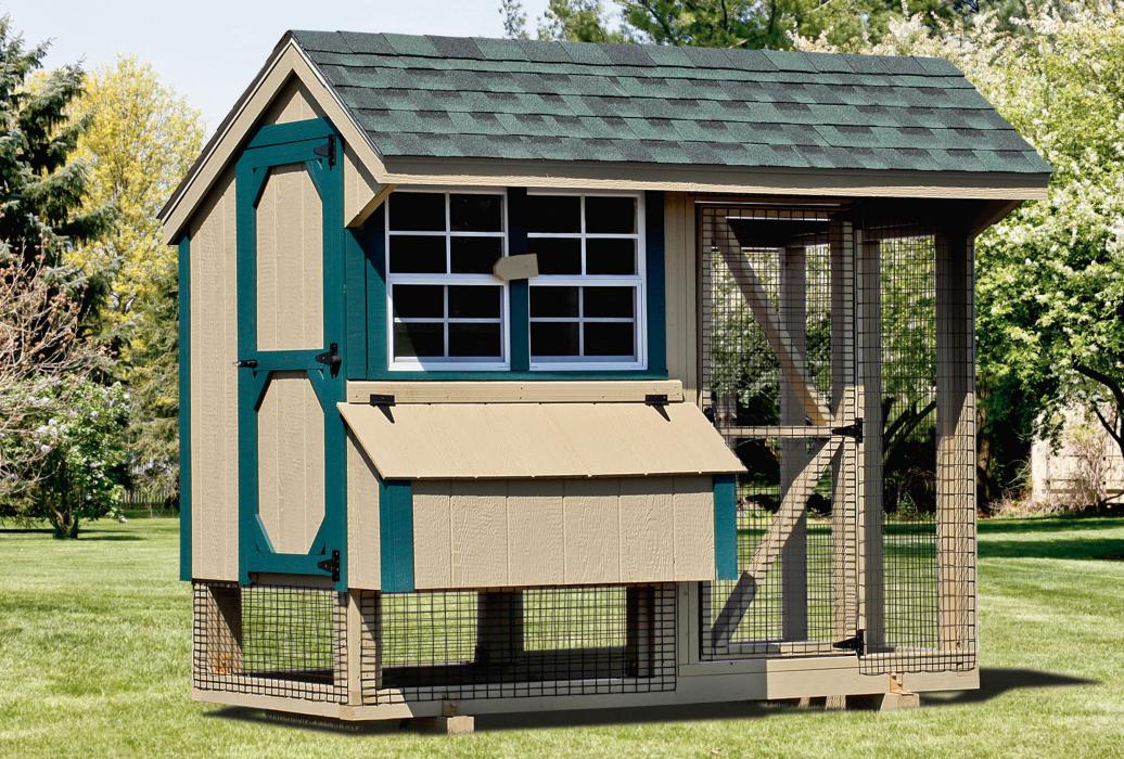4 X8 Combo Chicken Coop Run Q48c Lancaster County Barns