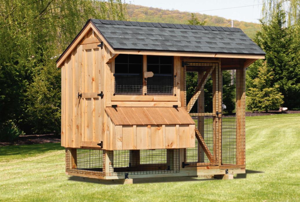 4'x8' Combo Chicken Coop and Run (Q48C) Lancaster County Barns