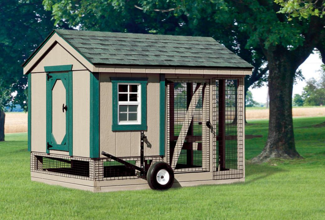 5'x7' Combo Chicken Coop & Run (A57C) | Lancaster Barns