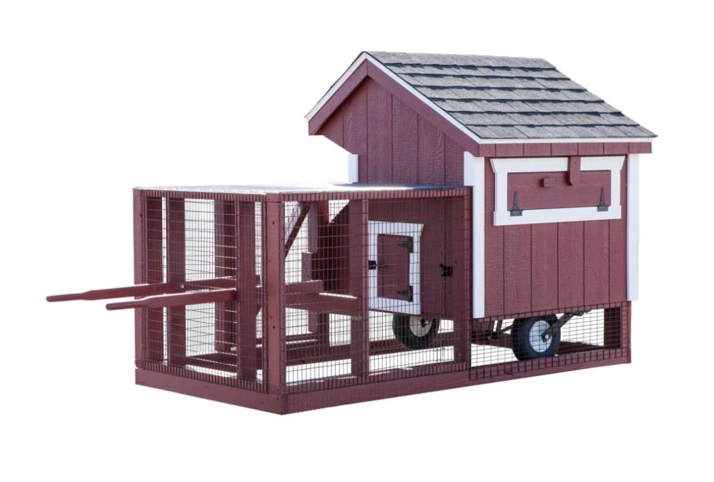 Q34T-Painted-DT-Red Dura Temp painted red 3x4-Quaker-Tractor Coop with run