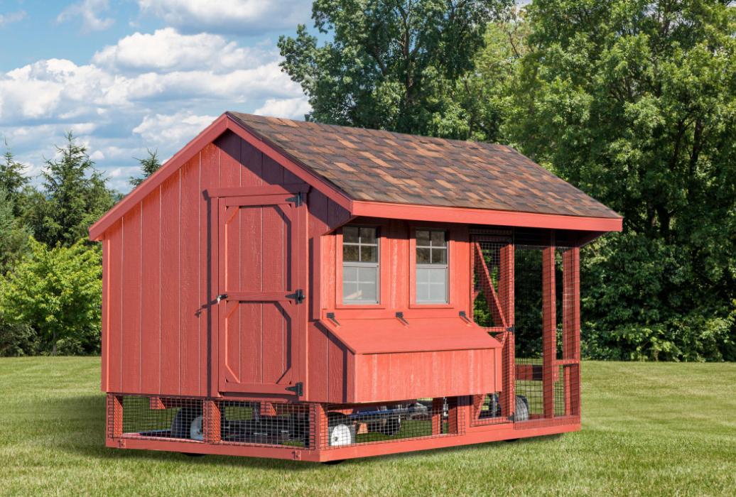 7'x12' Combo Chicken Coop & Run (Q712C) Lancaster County Barns