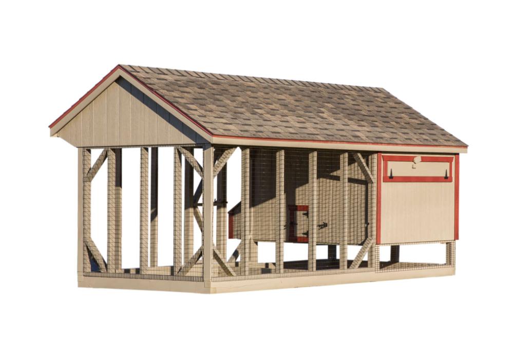 7'x16' Combo Chicken Coop & Run (Q716C) | Lancaster Barns
