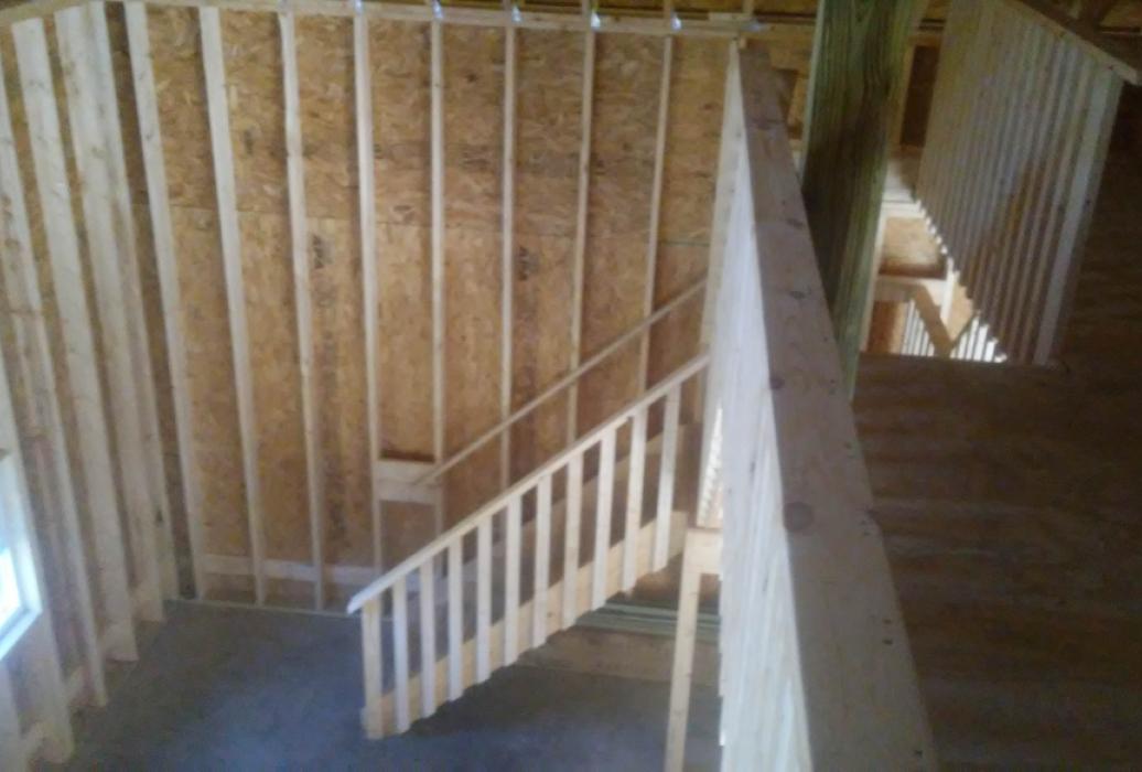 GALLERY 1-3 Looking down from loft area inside of garage