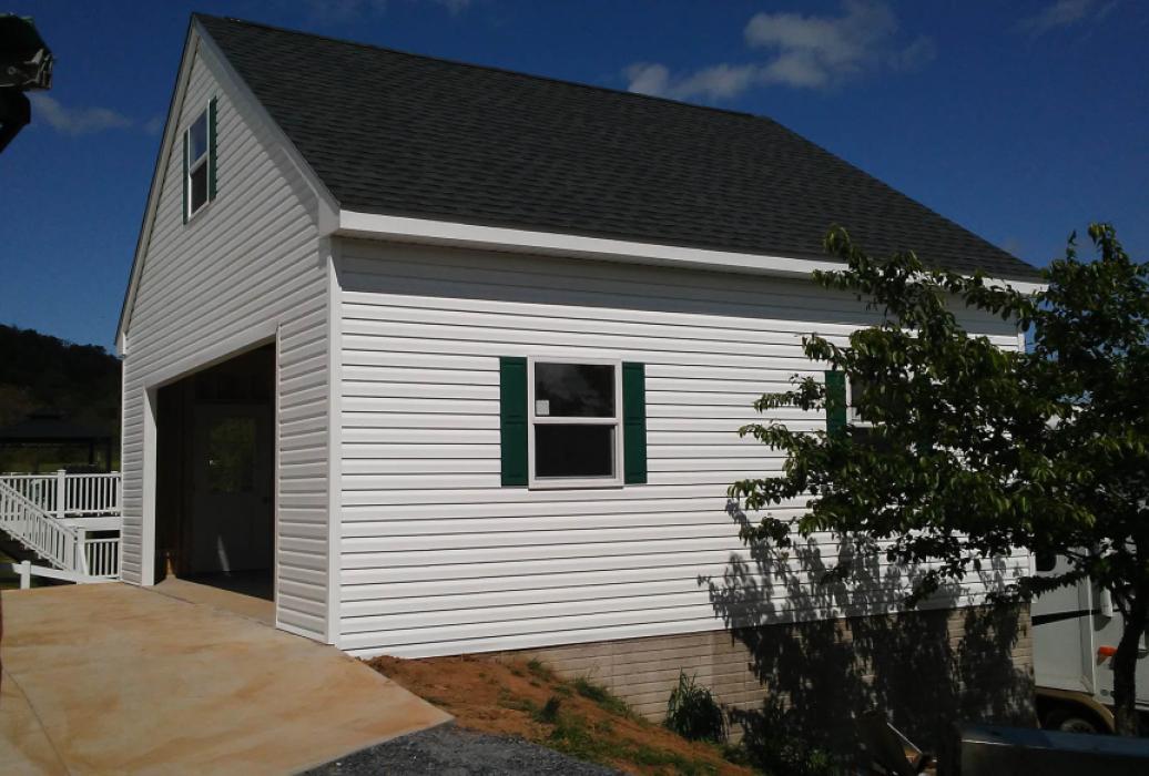 GALLERY 2 two story a frame garage with one garage door