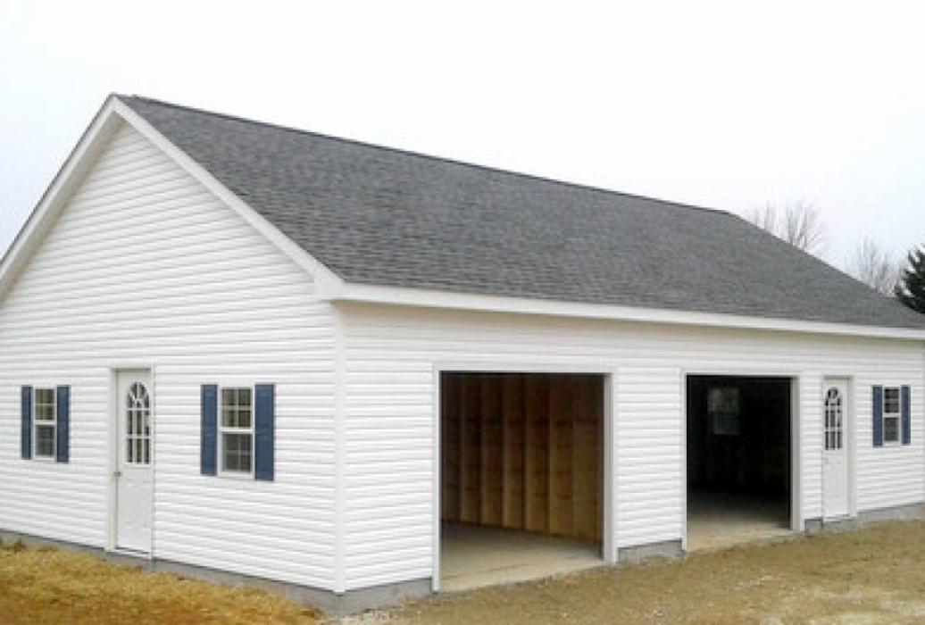 GALLERY 10 two story a frame garage with two garage doors and extra storage space